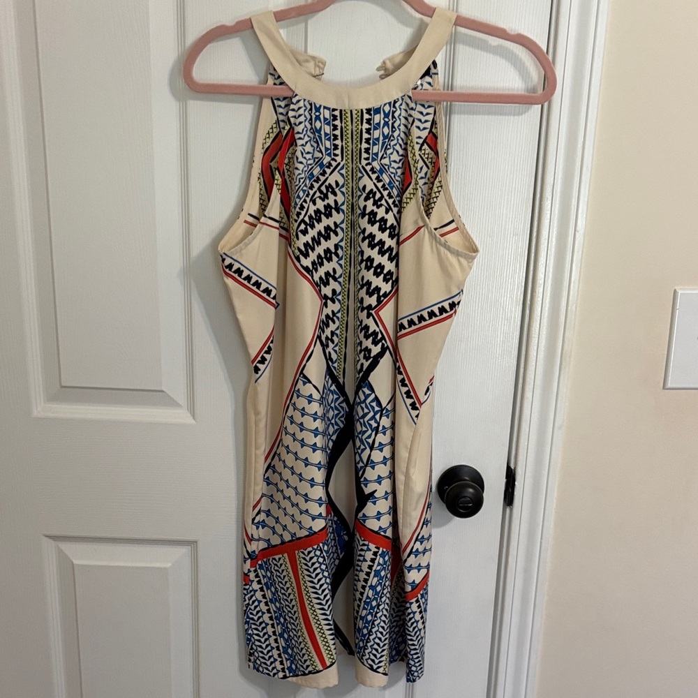 VENUS Blue and Cream Patterned Dress
